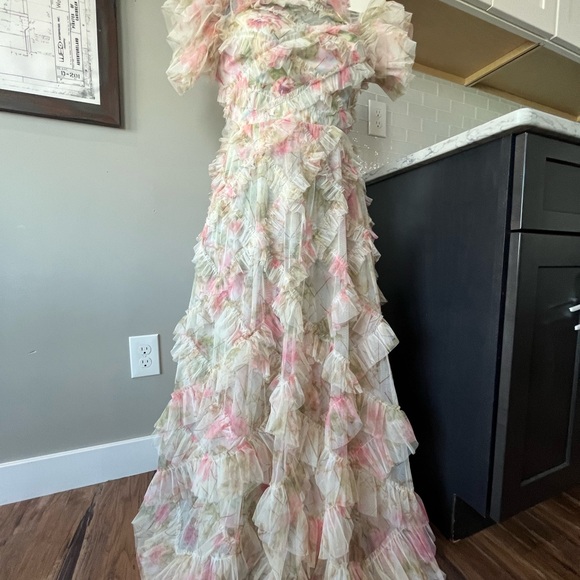 Pink Cap Sleeve Maxi Dress - Picture 4 of 13